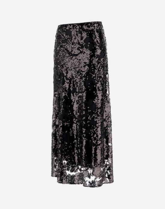 24FW 에르노 롱 스커트 GN000037D 12660 9300 9300 nero Nero - HERNO