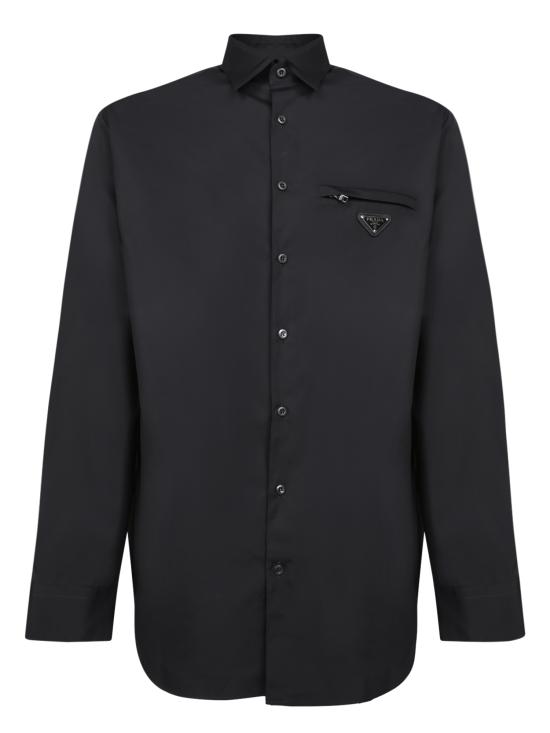 25FW 프라다 긴팔 셔츠 UCN5491XV2F0002 BLACK DOM