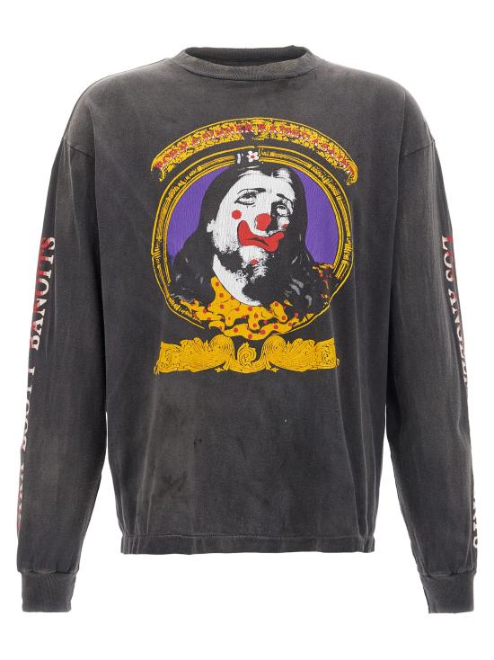 24FW 세인트 미카엘 긴팔 티셔츠 SMYS10000C40BLK Black