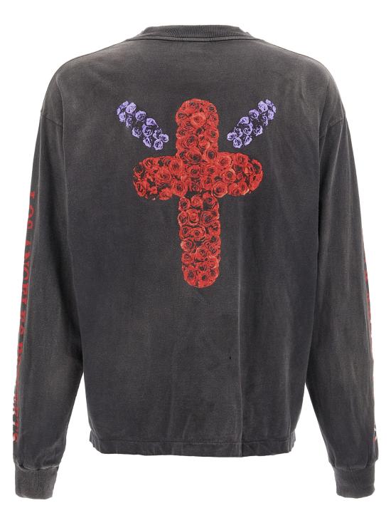 24FW 세인트 미카엘 긴팔 티셔츠 SMYS10000C40BLK Black - SAINT MXXXXXX