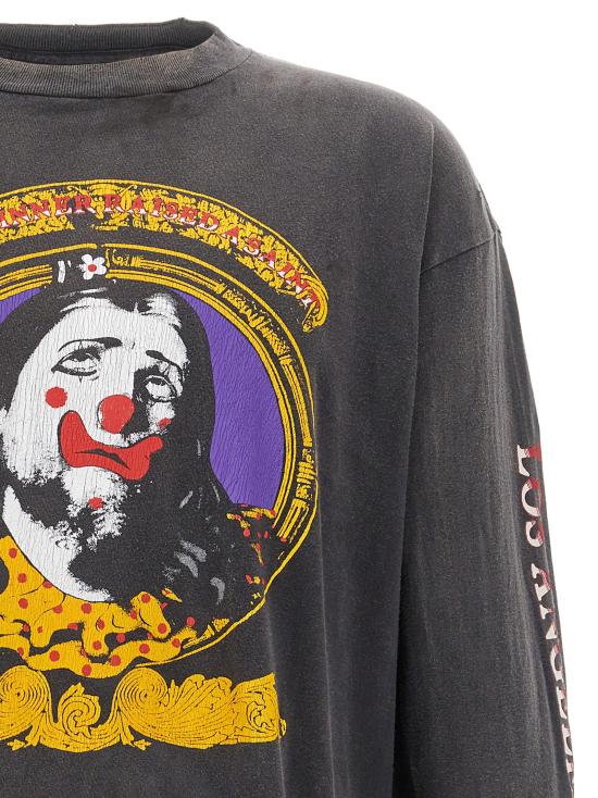 24FW 세인트 미카엘 긴팔 티셔츠 SMYS10000C40BLK - SAINT MXXXXXX