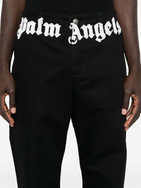 24FW 팜앤젤스 스트레이트 팬츠 PMCG005F24FAB001 1003 Black - PALM ANGELS