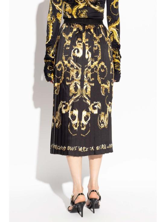 24FW 베르사체 미디 스커트 77HAE8P5 NS541G89 Black - VERSACE