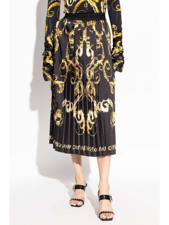 24FW 베르사체 미디 스커트 77HAE8P5 NS541G89 Black - VERSACE