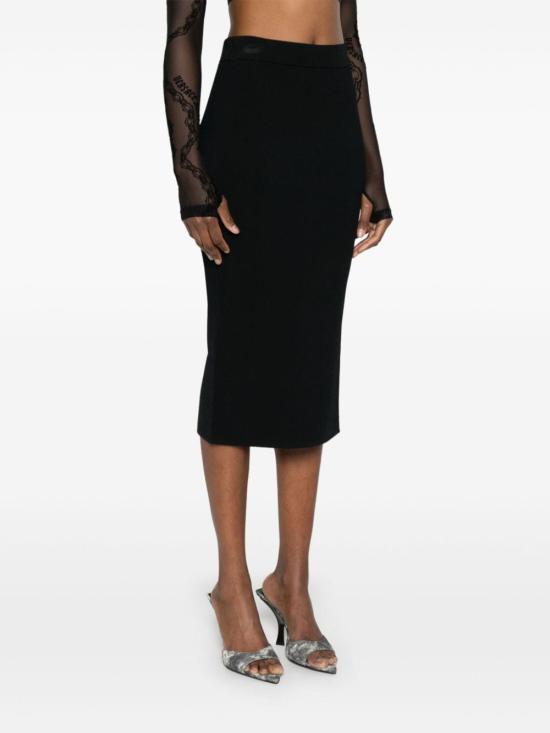 24FW 베르사체 미디 스커트 77HAEMB1 CM61H899 Black - VERSACE