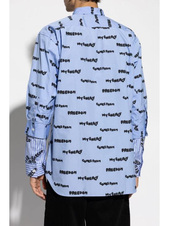  꼼데가르송 긴팔 셔츠 FNB018 1BLUE Blue - COMME DES GARCONS