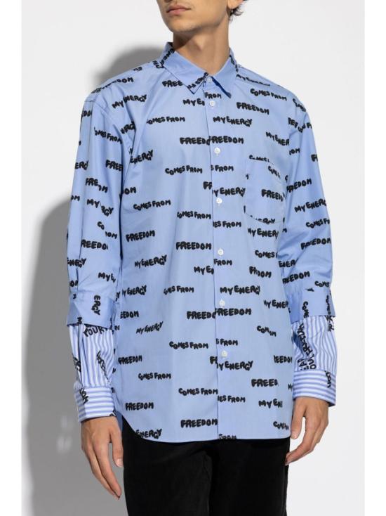  꼼데가르송 긴팔 셔츠 FNB018 1BLUE Blue - COMME DES GARCONS