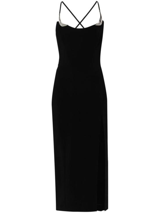 24FW 뮈글러 롱 원피스 24F1RO1628470 1999 Black - MUGLER