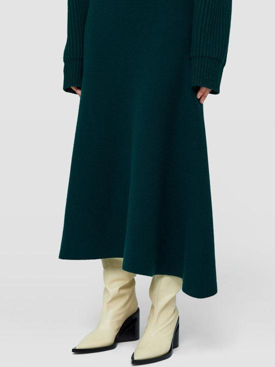  질샌더 롱 스커트 37181385 J02MA0014 J14509 343 GREEN - JIL SANDER