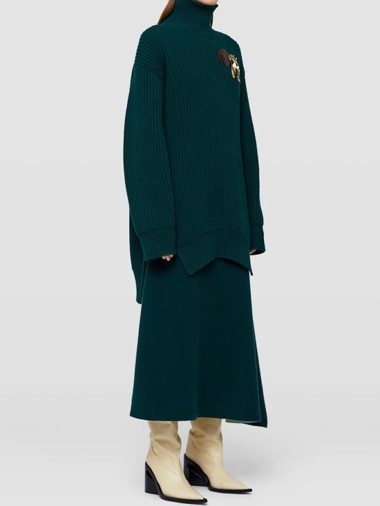  질샌더 롱 스커트 37181385 J02MA0014 J14509 343 GREEN - JIL SANDER