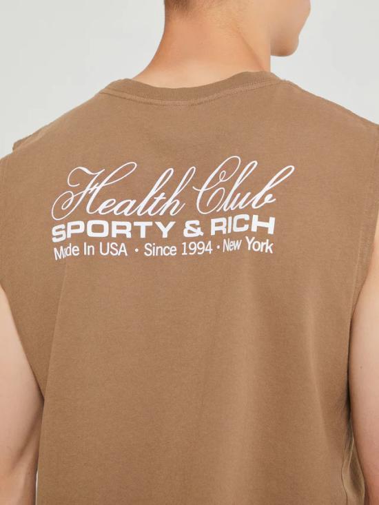  스포티앤리치 민소매 티셔츠 TS867ES ESPRESSO WHITE - SPORTY & RICH