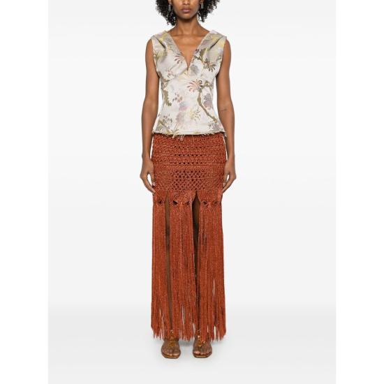 25SS 알라누이 롱 스커트 LWHL024R25KN I001 7500 BROWN - ALANUI