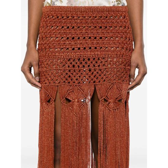 25SS 알라누이 롱 스커트 LWHL024R25KN I001 7500 BROWN - ALANUI