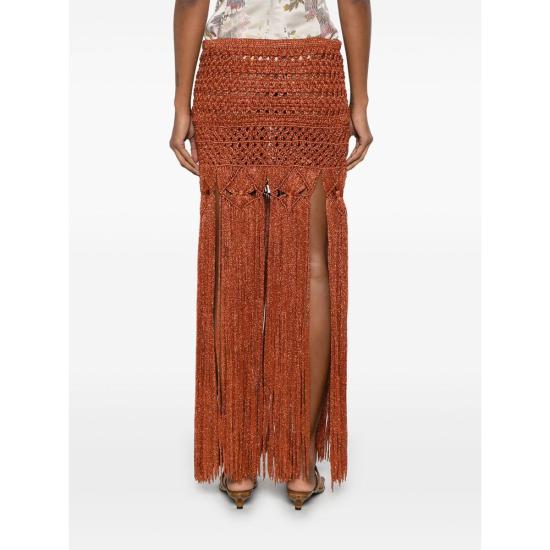 25SS 알라누이 롱 스커트 LWHL024R25KN I001 7500 BROWN - ALANUI