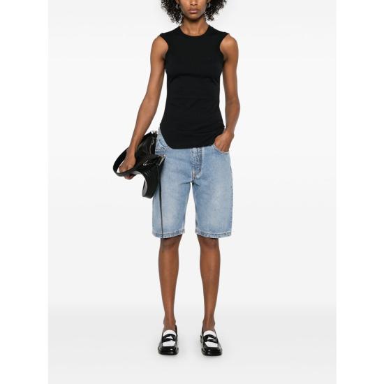 25SS 디 아티코 민소매 티셔츠 250WCN00003 JJJ025AA 100 BLACK - THE ATTICO