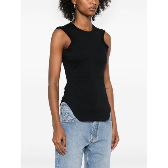 25SS 디 아티코 민소매 티셔츠 250WCN00003 JJJ025AA 100 BLACK - THE ATTICO