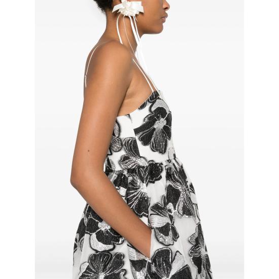 25SS 스티네 고야 미디 원피스 SGD043 1608 ANEJA WHITE BLACK - STINE GOYA