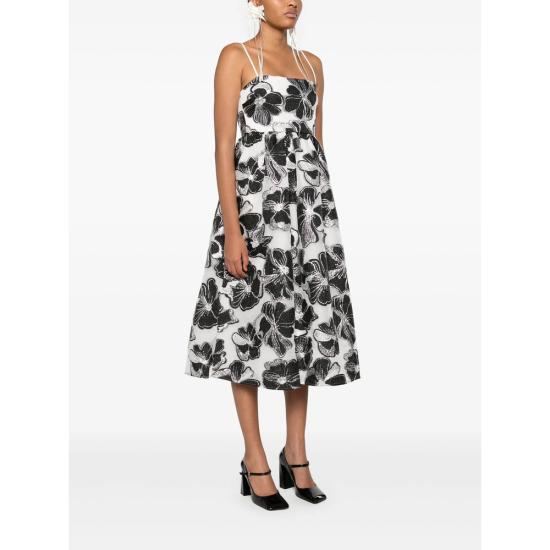 25SS 스티네 고야 미디 원피스 SGD043 1608 ANEJA WHITE BLACK - STINE GOYA