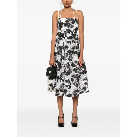 25SS 스티네 고야 미디 원피스 SGD043 1608 ANEJA WHITE BLACK - STINE GOYA