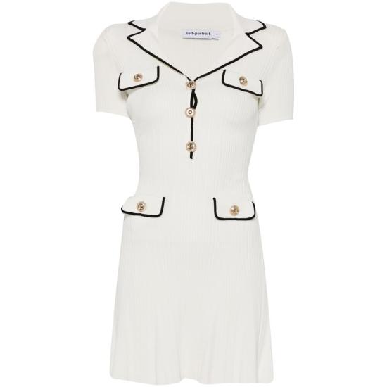 25SS 셀프 포트레이트 원피스 RS25 038S W WHITE