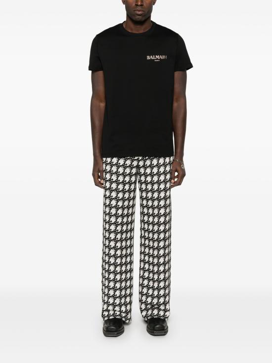 25SS 발망 반팔 티셔츠 EH1EF000GD84 EAD BLACK GOLD - BALMAIN