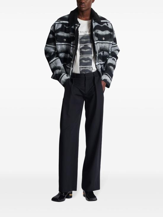 25SS 발망 스트레이트 팬츠 EH1PQ305WC09 0PA BLACK - BALMAIN