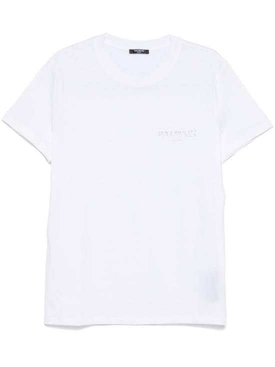 25SS 발망 반팔 티셔츠 EH1EF000GD84 0HF WHITE SILVER - BALMAIN