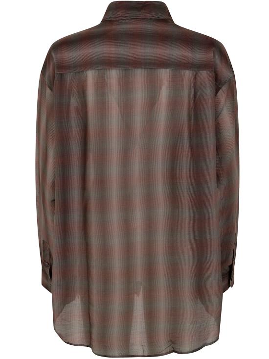 24FW 아워레가시 블라우스 W4242FSC SCREEN CHECK SHEER - OUR LEGACY