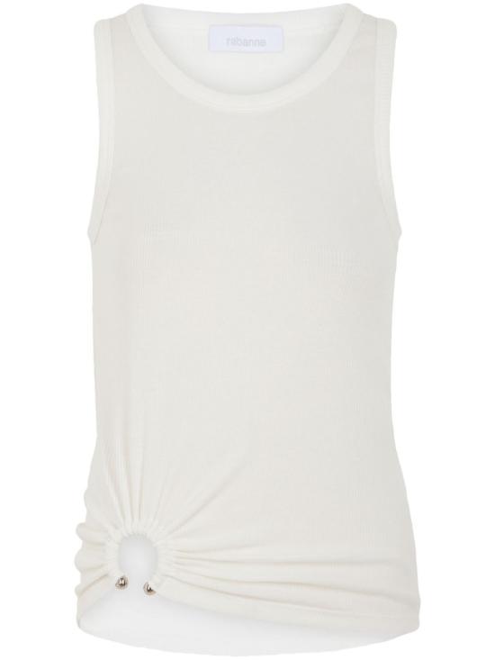 25SS 파코라반 민소매 티셔츠 24FJTE165CO0530 P100 WHITE