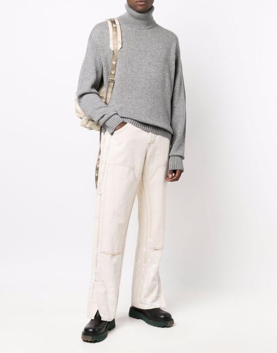 24FW 오프화이트 터틀넥 OMHF027F21KNI0010606 GREY - OFF WHITE