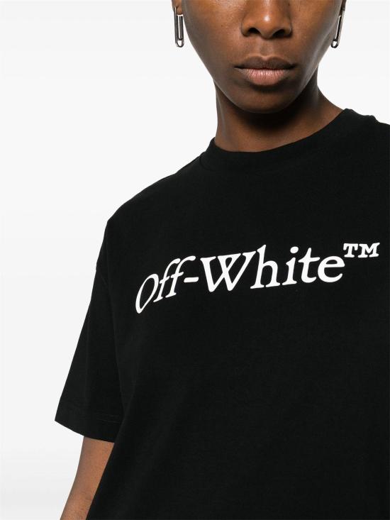  오프화이트 반팔 티셔츠 OWAA089C99JER003 1001 BLACK WHITE - OFF WHITE