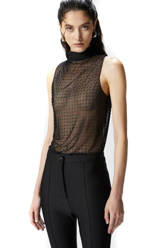 24FW 핑코 민소매 티셔츠 103913A220Z99 BLACK - PINKO