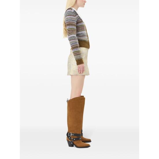 25SS 가니 숏 스커트 W0038 012 GOLD SILVER - GANNI