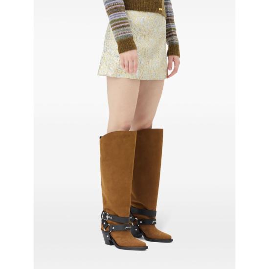 25SS 가니 숏 스커트 W0038 012 GOLD SILVER - GANNI