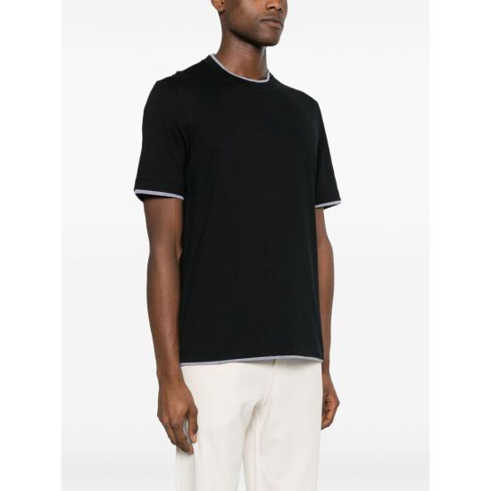 25SS 브루넬로 쿠치넬리 반팔 티셔츠 M0B137427 CCB75 BLACK - BRUNELLO CUCINELLI