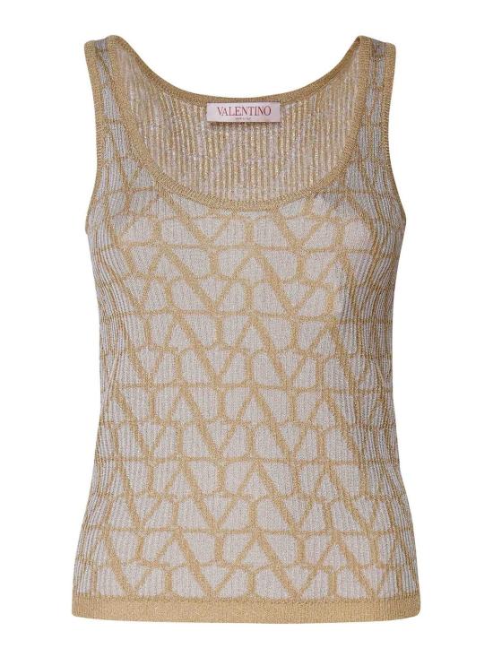  발렌티노 가라바니 민소매 티셔츠 5B3KM05H8P2L01 Gold