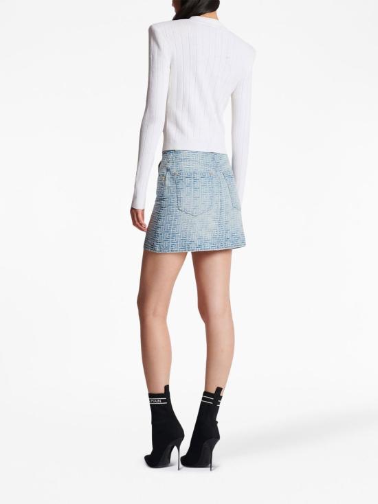 25SS 발망 가디건 DF1KL007KB07 0FA BLANC 0FA - BALMAIN