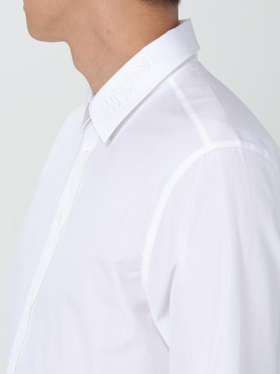 25FW 모스키노 긴팔 셔츠 02257035 1001 White - MOSCHINO