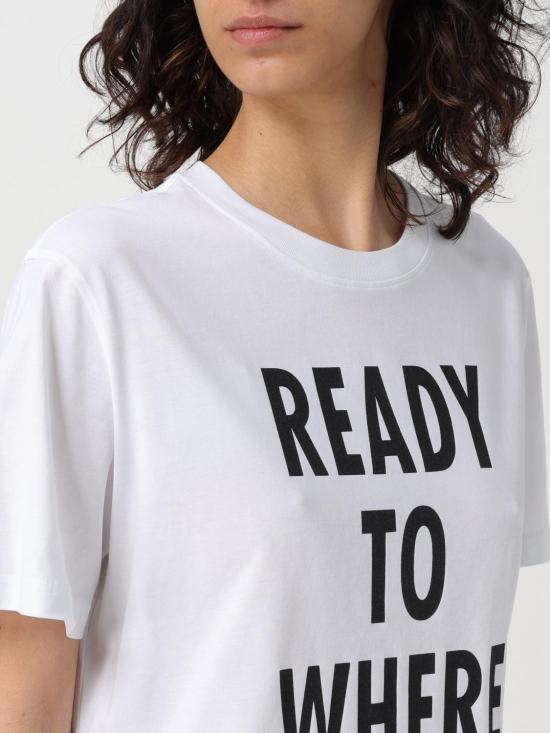  모스키노 반팔 티셔츠 07060441 2001 White - MOSCHINO