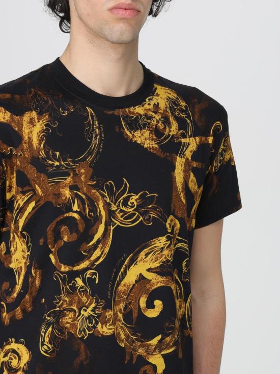  베르사체 반팔 티셔츠 76GAH6S076UP600 G89 Gold - VERSACE