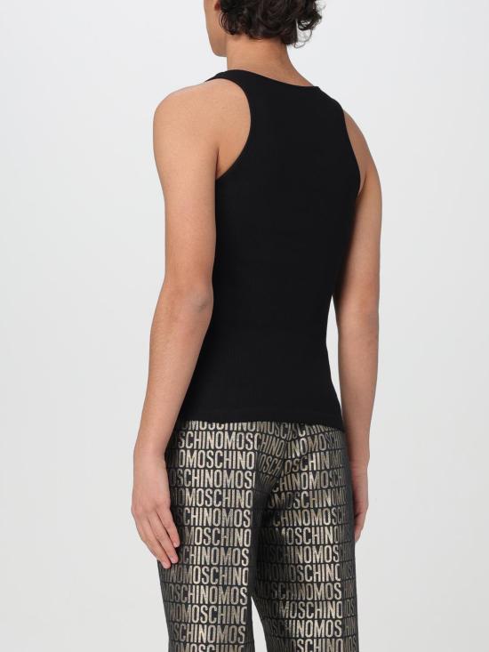  모스키노 민소매 티셔츠 89010230 1555 Black - MOSCHINO