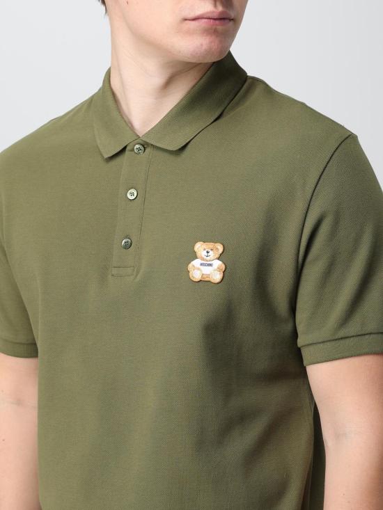 25FW 모스키노 폴로 티셔츠 16037042 0427 Green - MOSCHINO