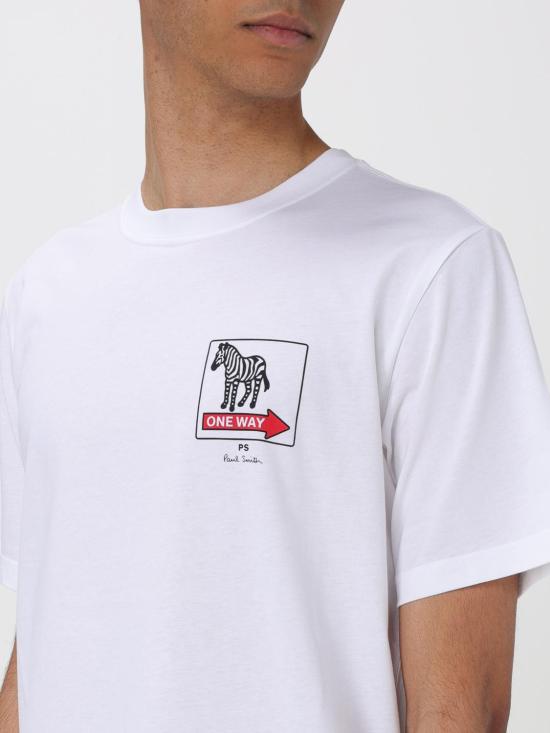  PS 바이 폴스미스 반팔 티셔츠 M2R011RMP4439 01 White - PS BY PAUL SMITH