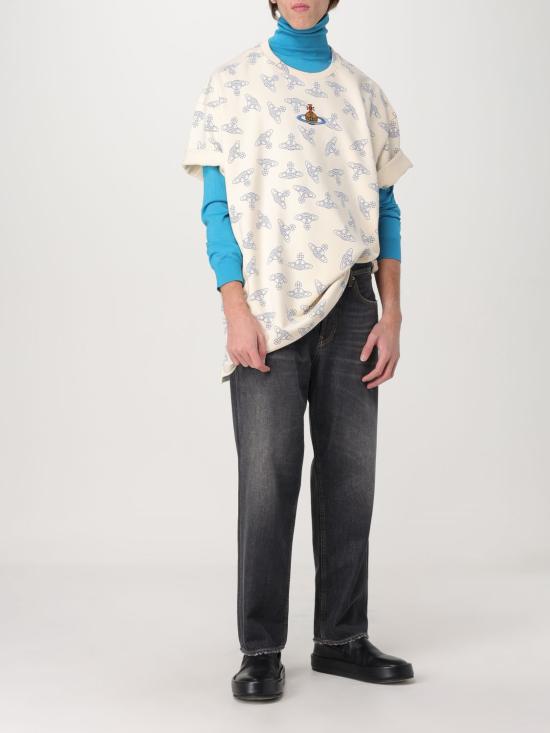 24FW 비비안웨스트우드 반팔 티셔츠 3I01000SJ0079 B303 White - VIVIENNE WESTWOOD