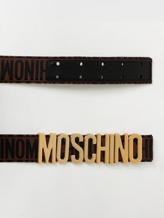 25FW 모스키노 레귤러 벨트 80018268 1103 Brown - MOSCHINO