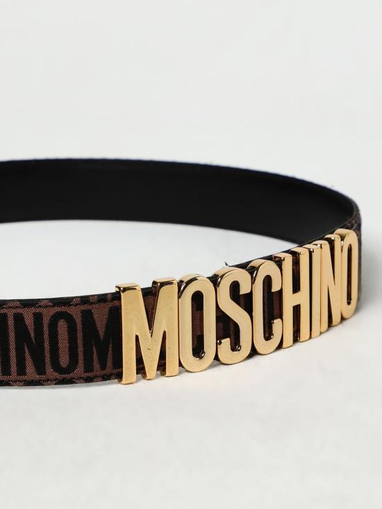 25FW 모스키노 레귤러 벨트 80018268 1103 Brown - MOSCHINO