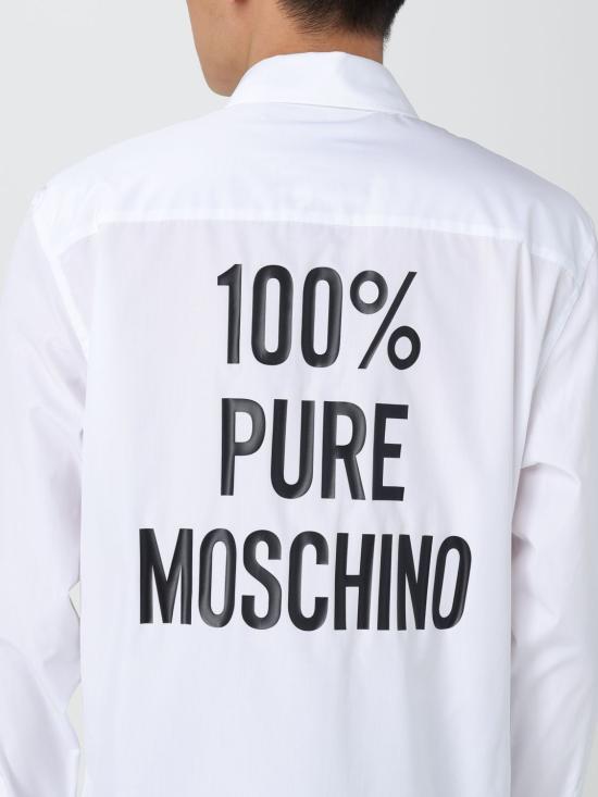 25FW 모스키노 긴팔 셔츠 02250235 1001 White - MOSCHINO