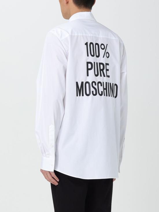 25FW 모스키노 긴팔 셔츠 02250235 1001 White - MOSCHINO
