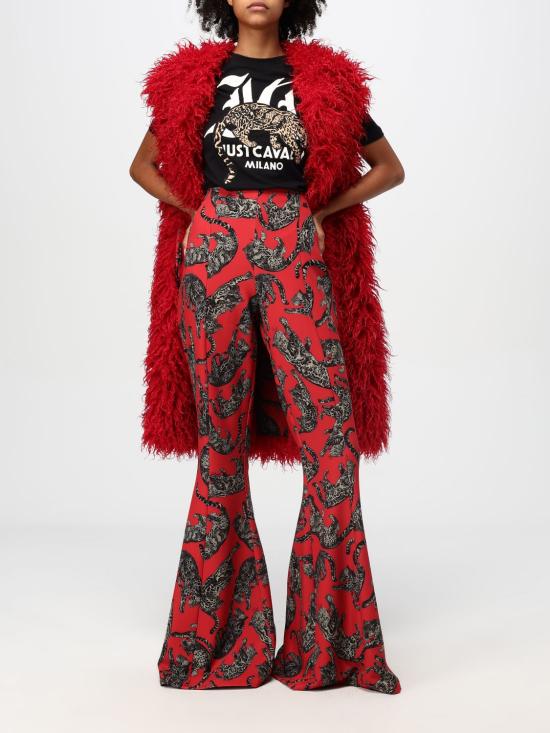  저스트까발리 반팔 티셔츠 77PAHA02CJ718 899 Black - JUST CAVALLI