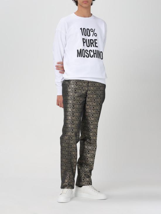  모스키노 긴팔 티셔츠 17210228 1001 White - MOSCHINO